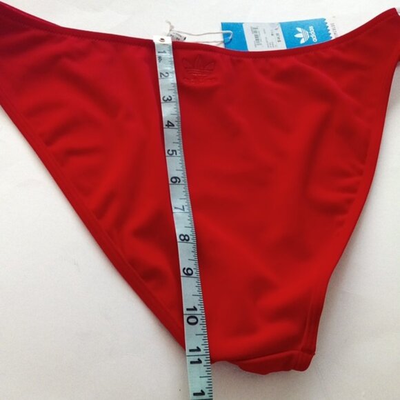New Adidas Women's Original 3 Stripe Scarlet Red Bikini Bottom WMN'S Size US  XL - Picture 6 of 9